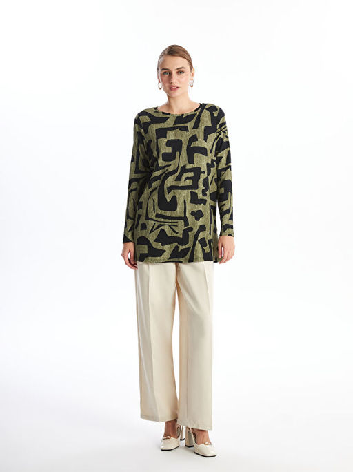 Bisiklet Yaka Desenli Kad?n Tunik