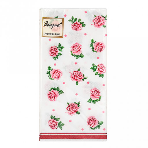 Салфетки бумажные "Bouquet Original de Luxe" 33х33см, 2-х слойные, 20 штук в упаковке, 100% целлюлоза, "Розита" (Россия)