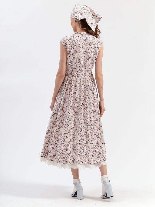 Косынка OD-722-2 белое с цветами - Tantino фото 3