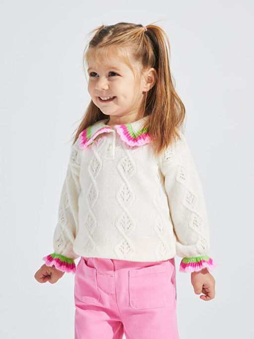 Bebe Yaka Uzun Kollu K?z Bebek Triko Kazak - Waikiki фото 2