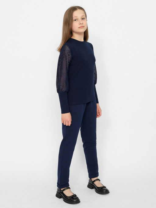 CRB wear/CWJG 70397-41 Брюки для девочки,темно-синий/Ex.Cherubino  фото 2