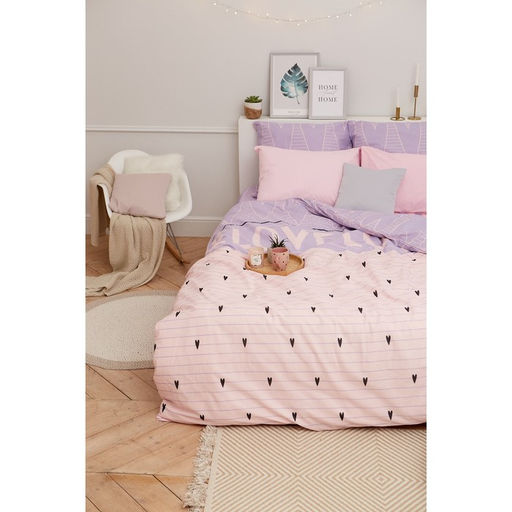 Постельное бельё Этель 1.5 сп Violet love 143*215 см, 150*214 см, 70*70 см - 2 шт, бязь 125 г/м2  фото 7