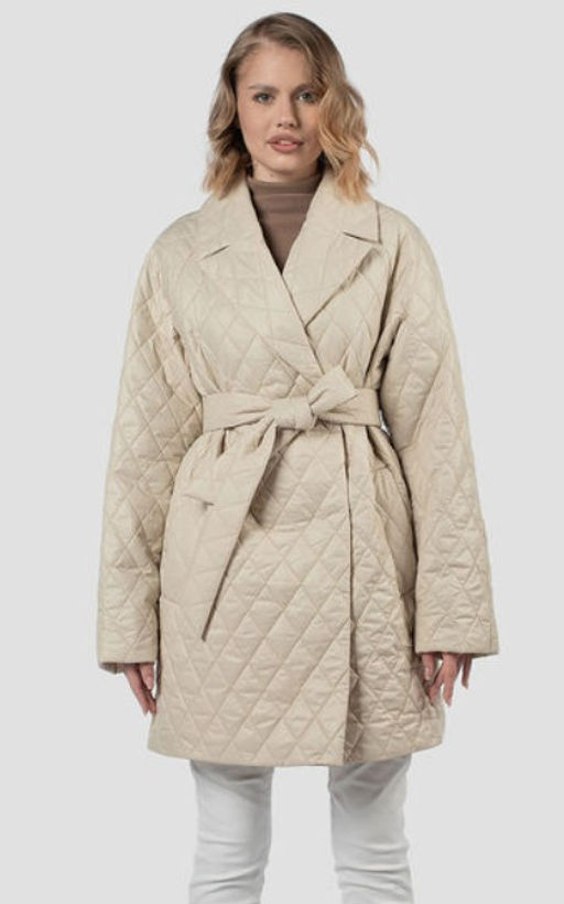 01-12195 Пальто женское демисезонное (пояс) - El podio фото 8