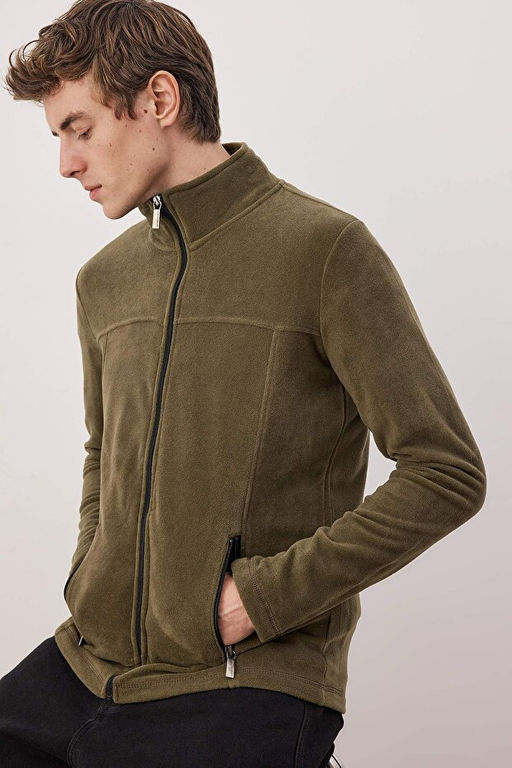 Haki Regular/Normal Kesim Fermuarl_ Polar Sweatshirt TMNAW26SW00063 - Trendyolmilla фото 2