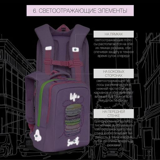 RG-066-1 Рюкзак школьный - Grizzly фото 24