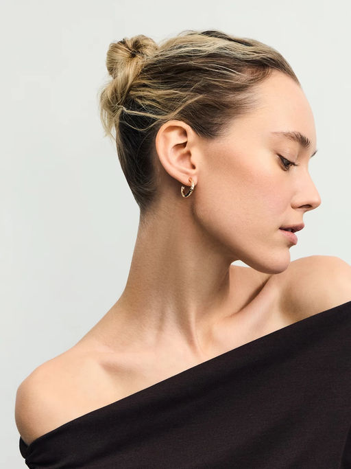 Серьги-полукольца фактурные / Zarina  фото 4