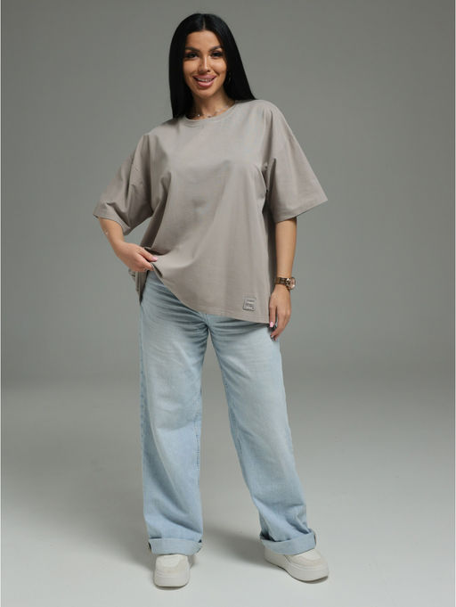 Анита-3 футболка женская (серо-бежевый)