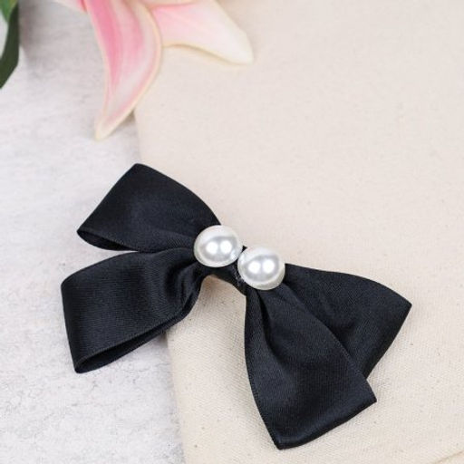 Бант-заколка для волос / MZ47-42 /уп 12/ черная - Галеонтрейд фото 3