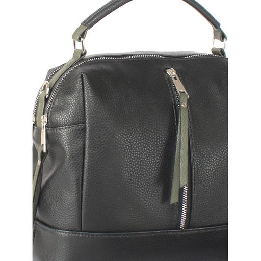 Сумка женская искусственная кожа ADEL-225, 2отд+плеч/рем, черный/олива флотер 257997 - Adelia фото 4