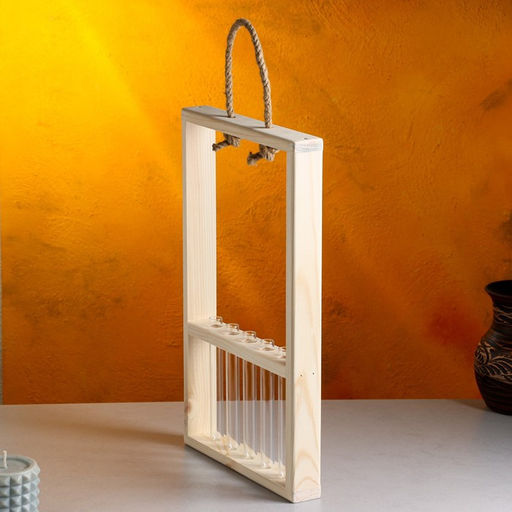 Подарочный ящик «Рамка», 26×5×40 см, деревянный, 5 колб