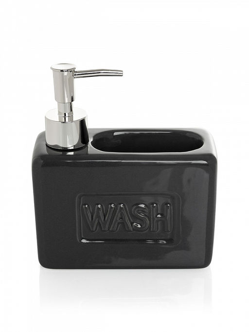 Диспенсер для моющего средства с губкой 500мл серый керамика - Lucky фото 6