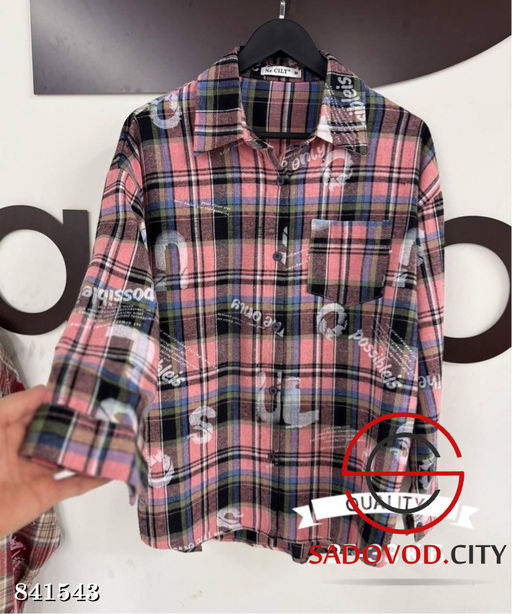 Рубашка женская в клетку