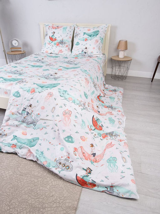 Пододеяльник 1,5-спальный, перкаль, детская расцветка (Морячок) - Ивановотекстиль фото 3