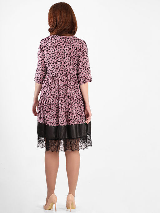 Нарядное летнее платье для полных - Almond фото 4