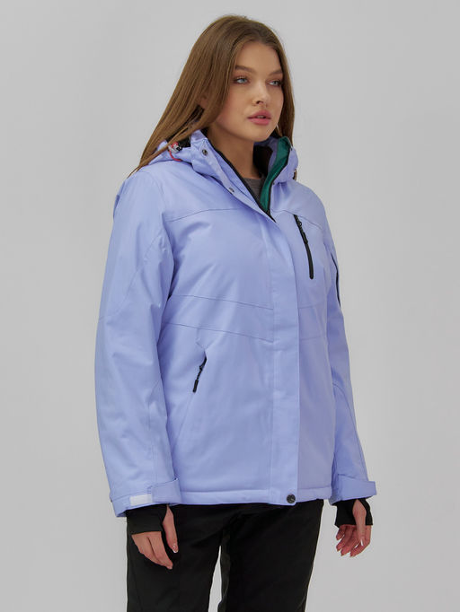 Горнолыжная куртка женская зимняя фиолетового цвета 7015_1F - Chunmai фото 3