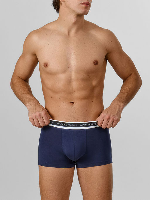 Цена за 2 штуки! Трусы боксеры мужские синие - Mark formelle фото 2