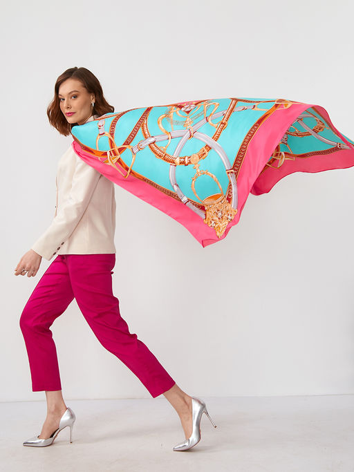 Большой, мягкий, тонкий и очень нежный двусторонний платок с рисунком. - Tantino фото 6