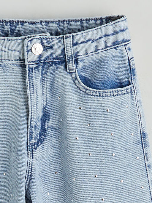 Wideleg Ta?l? K?z ?ocuk Jean Pantolon