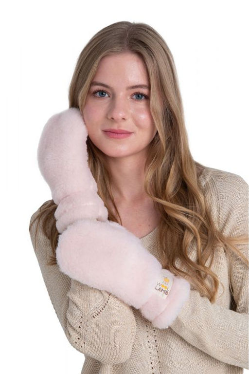 Варежки меховые на резинке ВАНИЛЬ - Woollamb фото 34
