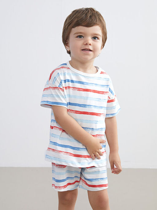 ?izgili ?ortlu Erkek Bebek ?ortlu Pijama Tak?m