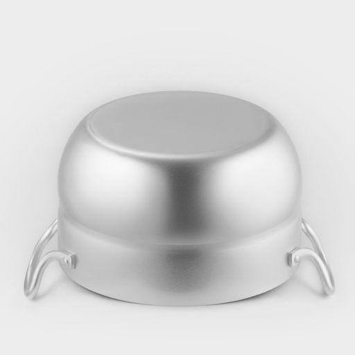 Цена за 4 шт. Кастрюля, 3 л, d=20 см, с крышкой, штампованный алюминий, серебристая