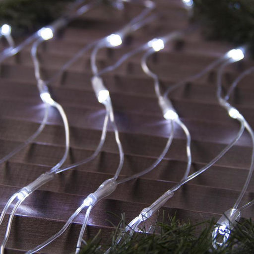 Гирлянда «Сеть» 2×1.5 м, IP44, УМС, прозрачная нить, 192 LED, свечение белое, 220 В