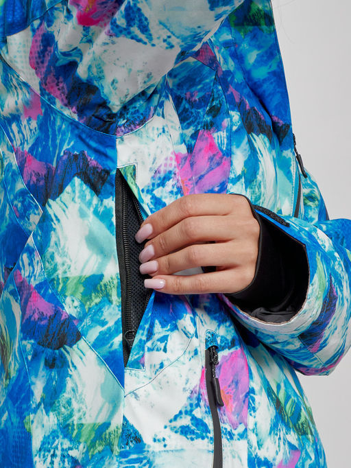 Горнолыжная куртка женская зимняя синего цвета 3320S - Chunmai фото 6