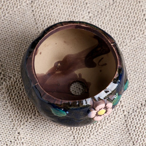 Цена за 2 шт. Горшок "Бочонок" 5х5х5см МИКС