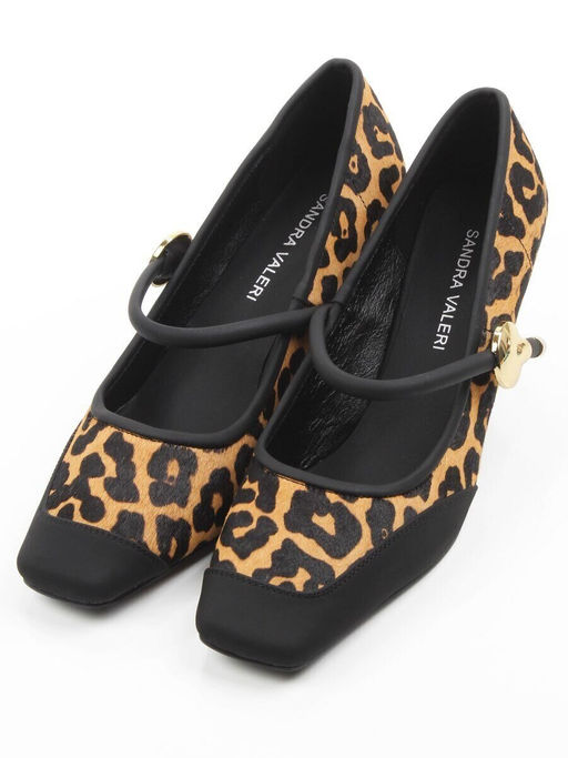 06-DMD-P216 BLACK/LEOPARD Туфли женские (натуральная кожа с ворсом, нубук)