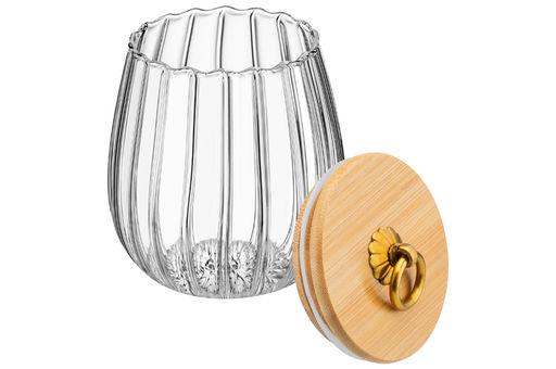 Банка стеклянная 650 мл 10,5*10,5*13 см с деревянной крышкой с силиконовым уплотнителем - Elan gallery фото 7