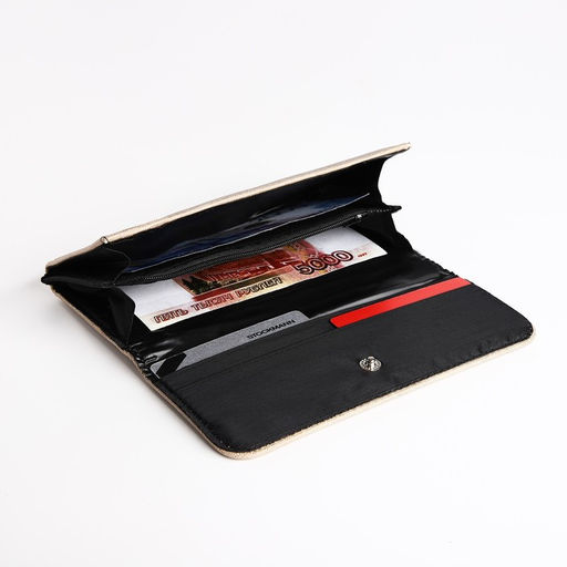 Кошелёк на кнопке, цвет бежевый - Simaland фото 4