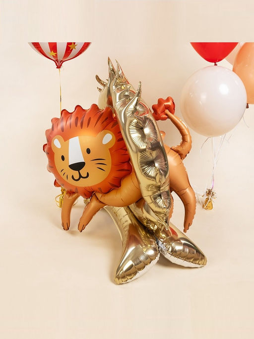 Воздушный шар фольгированный 3D 44" «Цирк. Лев», только под воздух