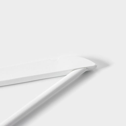 Плечики - вешалки для одежды LaDо́m Soft-Touch, 3 шт., деревянные, с перекладиной, широкие плечики, 44.5×23 см, белые