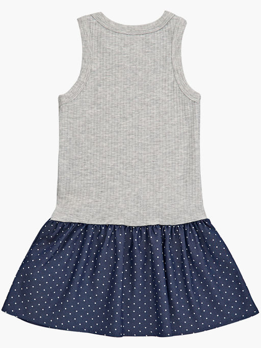 Платье комбинированное 22-7183 серый/джинс - Mini maxi фото 6