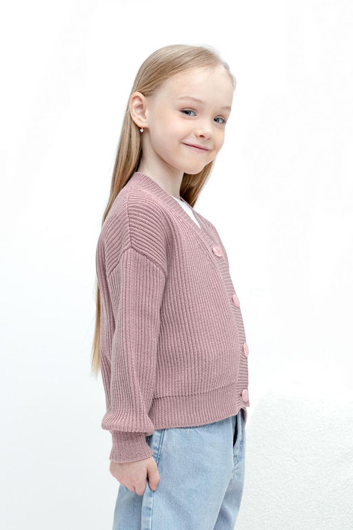 Crockid _ КВ 30151/пудрово-розовый кардиган для дев  фото 4