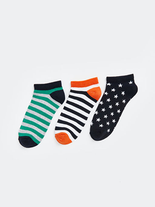 ?izgili Erkek ?ocuk Patik ?orap 3l?