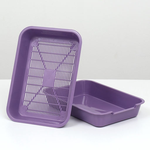 Туалет средний с сеткой 36×26×6.5 см, фиолетовый