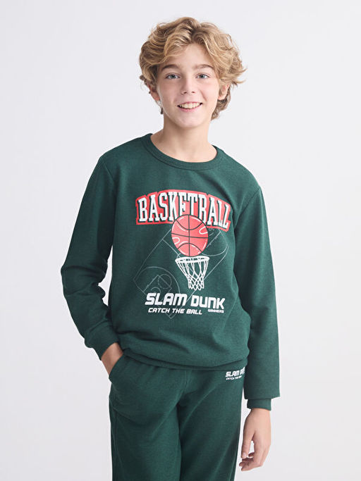 Bisiklet Yaka Erkek ?ocuk Sweatshirt