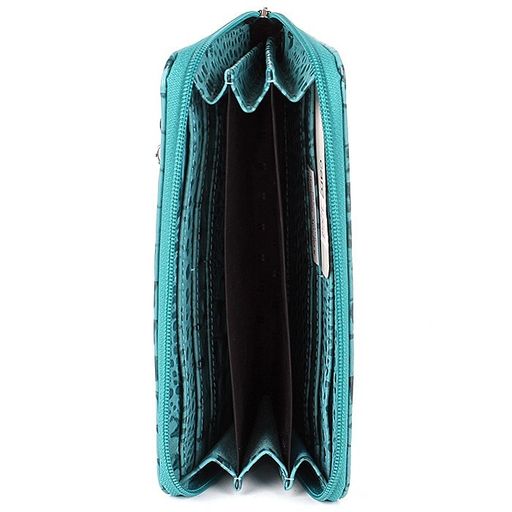 Портмоне женское Cayman-405К н/к, 3 отд, 11 карм, на молнии, бирюза КЛ (97) 165048 фото 3