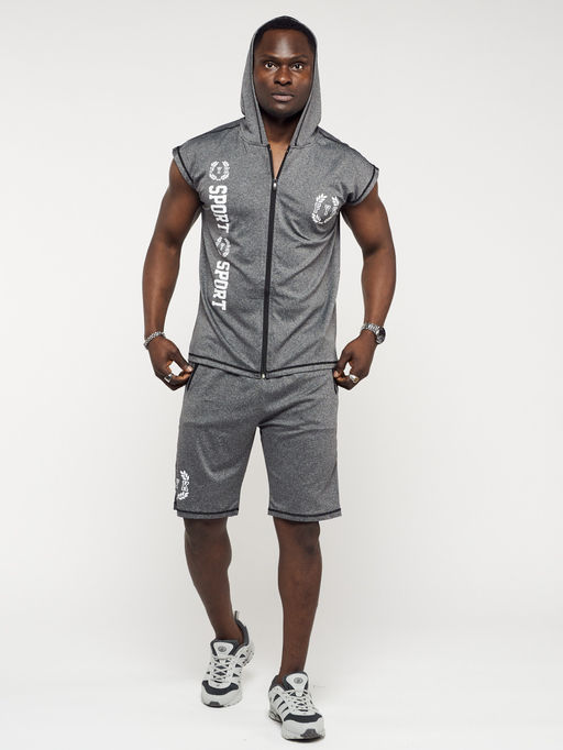 Спортивный костюм летний мужской серого цвета 2265Sr