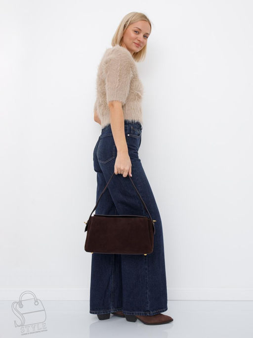 Сумка женская кожаная 1103M coffee Polina&Eiterou