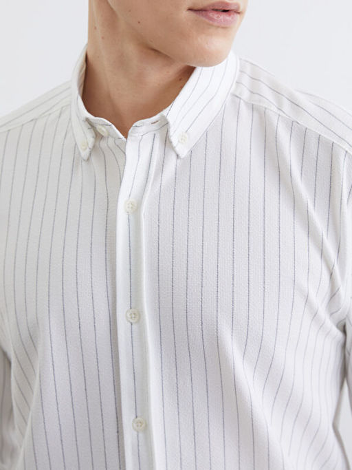 Regular Fit ?izgili Erkek G?mlek