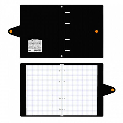 Цена за 24 шт. Тетрадь общая с пластиковой обложкой на кольцах ErichKrause Accent, ассорти, А5, 80 листов, клетка, на кнопке  фото 8