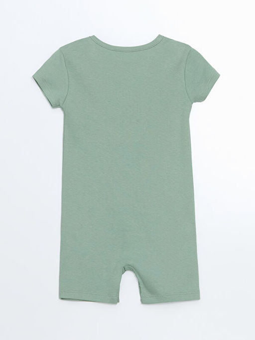 Bisiklet Yaka Bask?l? Erkek Bebek Tulum