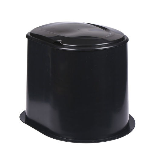 Туалет дачный, h=35 см, без дна, с отверстиями для крепления к полу, чёрный