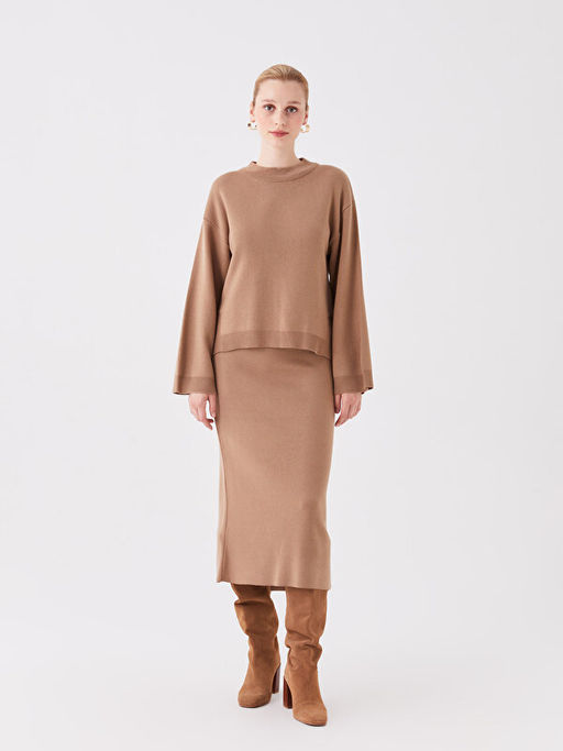 Kad?n Beli Lastikli D?z Etek