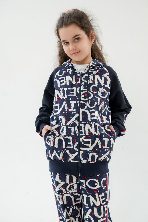 Костюм подростковый из футера 2-хн джемпер и брюки SportLand буквы - Амадэль фото 11