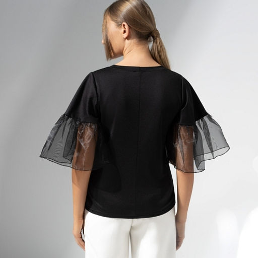 Футболка с рукавами из органзы Сердечное признание - Charutti фото 5