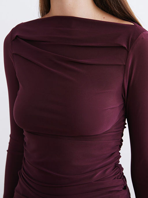 Kay?k Yaka B?zg?l? Bluz