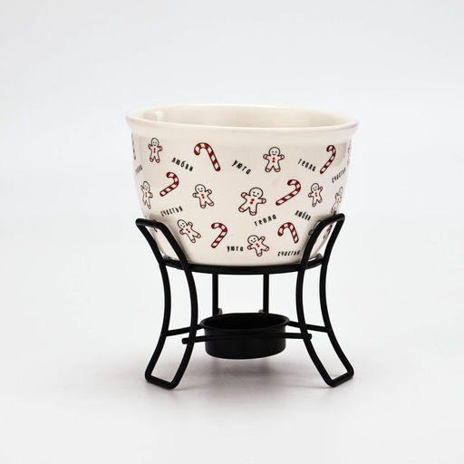 Фондю новогоднее керамическое «Счастья», 2 шпажки